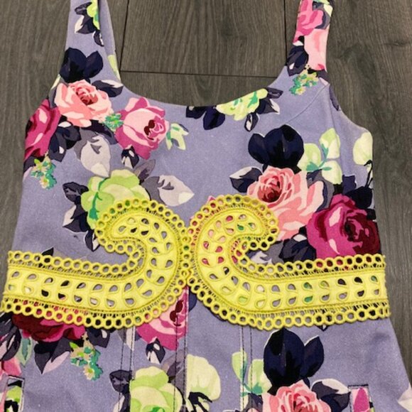 Carven Floral Sleeveless Mini Dress Size XS - Picture 2 of 9